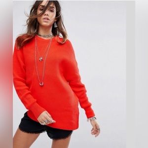 Free People Downtown Asymmetrical Sweater - Size Medium